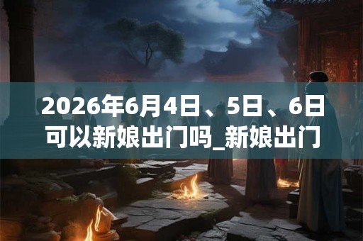 2026年6月4日、5日、6日可以新娘出门吗_新娘出门日子好吗