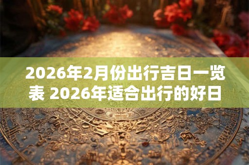 2026年2月份出行吉日一览表 2026年适合出行的好日子