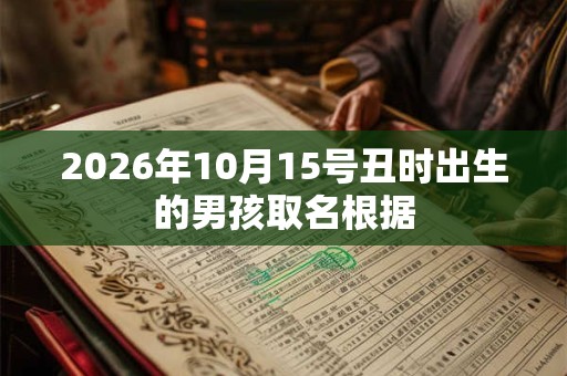 2026年10月15号丑时出生的男孩取名根据