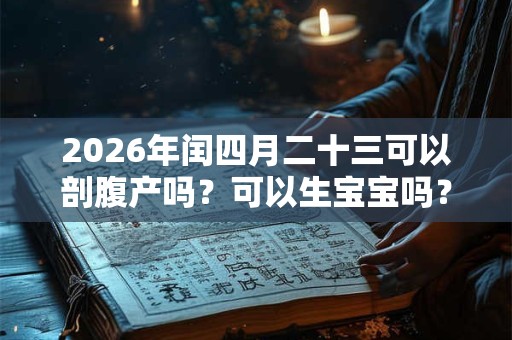 2026年闰四月二十三可以剖腹产吗？可以生宝宝吗？