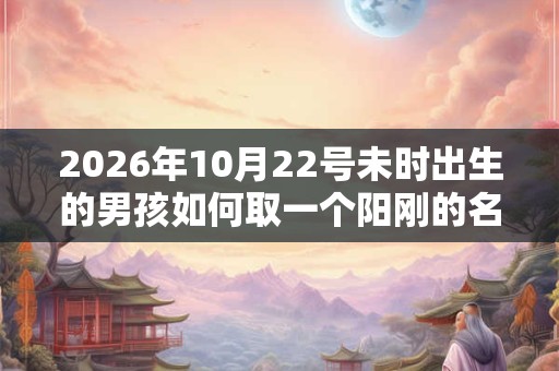 2026年10月22号未时出生的男孩如何取一个阳刚的名字