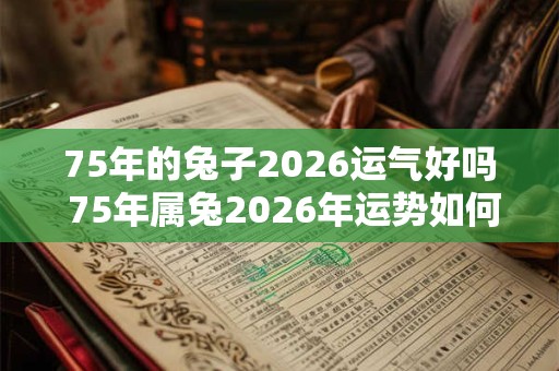 75年的兔子2026运气好吗 75年属兔2026年运势如何