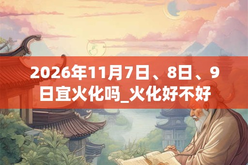 2026年11月7日、8日、9日宜火化吗_火化好不好
