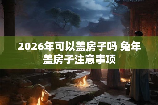 2026年可以盖房子吗 兔年盖房子注意事项
