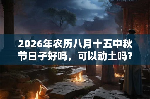 2026年农历八月十五中秋节日子好吗，可以动土吗？