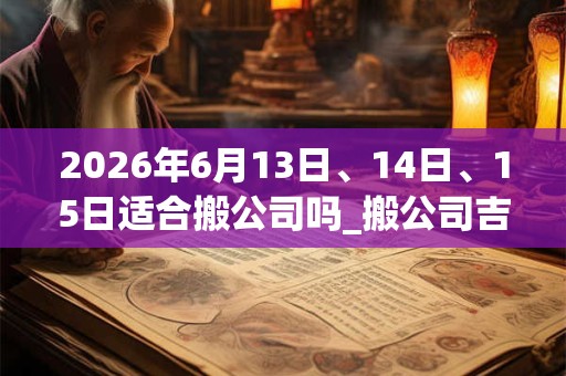 2026年6月13日、14日、15日适合搬公司吗_搬公司吉利吗