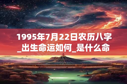 1995年7月22日农历八字_出生命运如何_是什么命