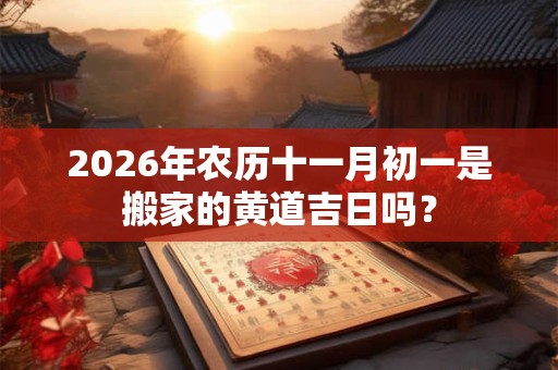 2026年农历十一月初一是搬家的黄道吉日吗？