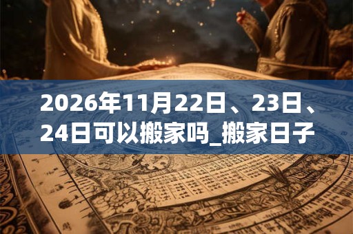 2026年11月22日、23日、24日可以搬家吗_搬家日子好吗