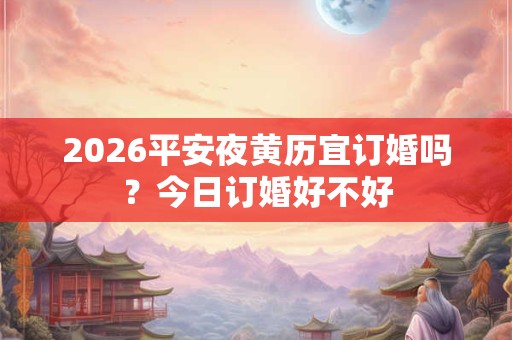 2026平安夜黄历宜订婚吗？今日订婚好不好