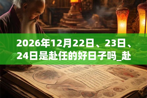 2026年12月22日、23日、24日是赴任的好日子吗_赴任可以吗