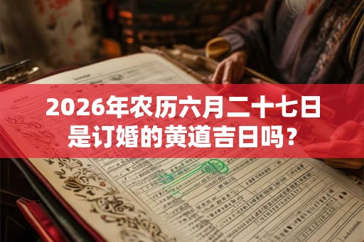 2026年农历六月二十七日是订婚的黄道吉日吗？