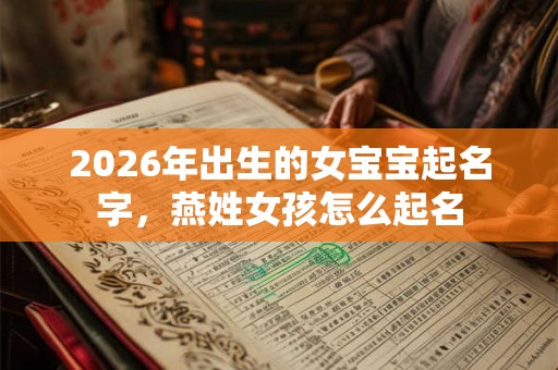 2026年出生的女宝宝起名字，燕姓女孩怎么起名