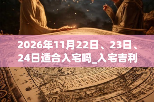 2026年11月22日、23日、24日适合入宅吗_入宅吉利吗