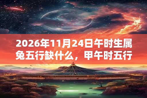 2026年11月24日午时生属兔五行缺什么,甲午时五行缺什么 2026年11月24日午时生属兔五行缺什么,甲午时五行缺什么