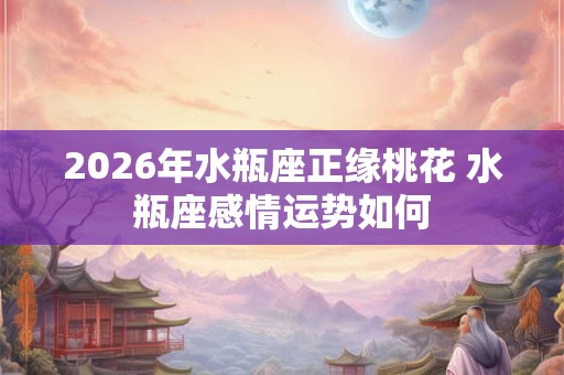2026年水瓶座正缘桃花 水瓶座感情运势如何