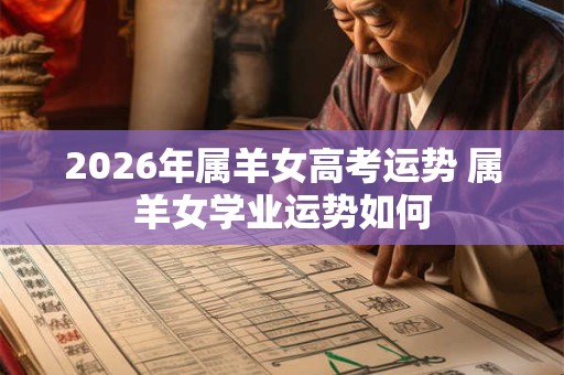 2026年属羊女高考运势 属羊女学业运势如何 2026年属羊女高考运势 属羊女学业运势如何