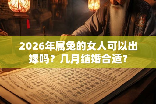 2026年属兔的女人可以出嫁吗?几月结婚合适? 2026年属兔的女人可以出嫁吗?几月结婚合适?