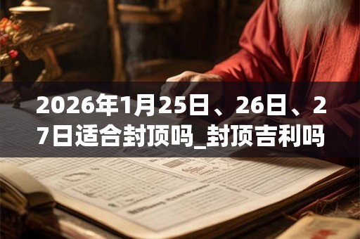 2026年1月25日、26日、27日适合封顶吗_封顶吉利吗 2026年1月25日、26日、27日适合封顶吗_封顶吉利吗