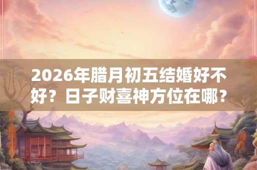 2026年腊月初五结婚好不好？日子财喜神方位在哪？