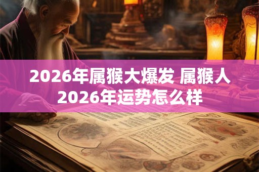 2026年属猴大爆发 属猴人2026年运势怎么样