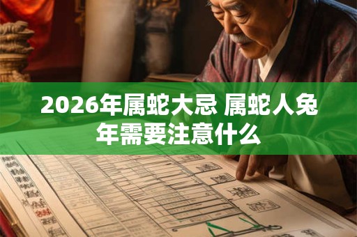 2026年属蛇大忌 属蛇人兔年需要注意什么