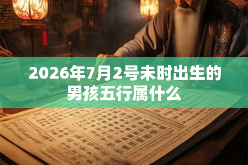 2026年7月2号未时出生的男孩五行属什么