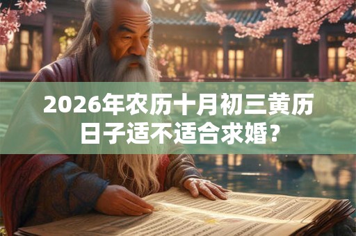 2026年农历十月初三黄历日子适不适合求婚？