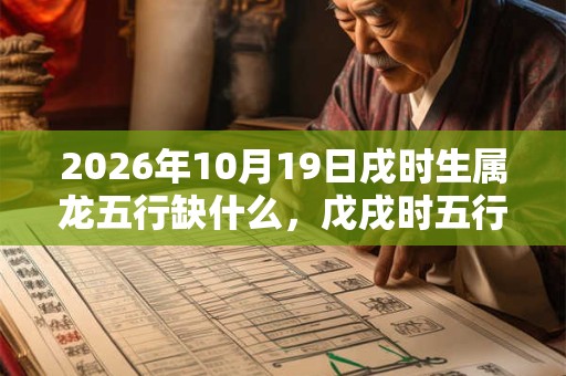2026年10月19日戌时生属龙五行缺什么，戊戌时五行缺什么