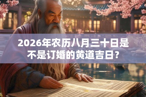 2026年农历八月三十日是不是订婚的黄道吉日？