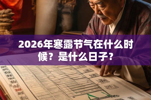 2026年寒露节气在什么时候？是什么日子？