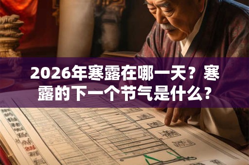 2026年寒露在哪一天？寒露的下一个节气是什么？