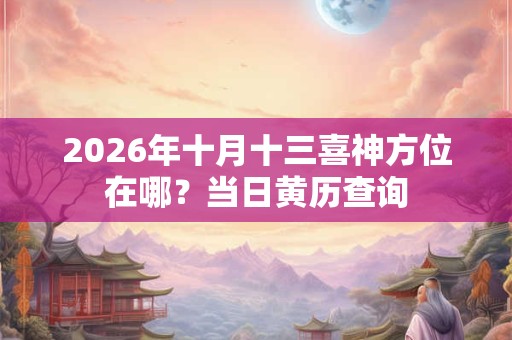 2026年十月十三喜神方位在哪?当日黄历查询 2026年十月十三喜神方位在哪?当日黄历查询