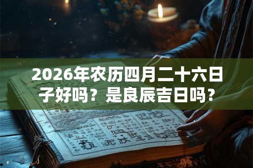 2026年农历四月二十六日子好吗？是良辰吉日吗？