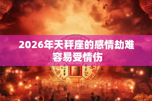 2026年天秤座的感情劫难 容易受情伤