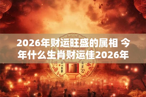 2026年财运旺盛的属相 今年什么生肖财运佳2026年