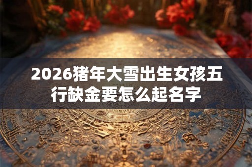 2026猪年大雪出生女孩五行缺金要怎么起名字