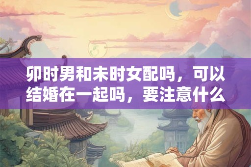 卯时男和未时女配吗，可以结婚在一起吗，要注意什么？