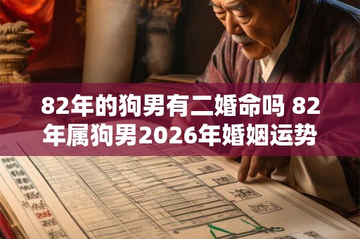 82年的狗男有二婚命吗 82年属狗男2026年婚姻运势
