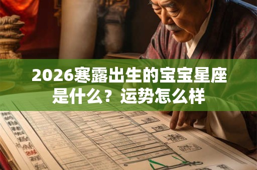 2026寒露出生的宝宝星座是什么？运势怎么样