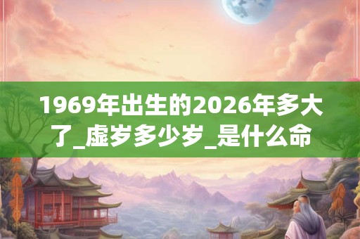 1969年出生的2026年多大了_虚岁多少岁_是什么命
