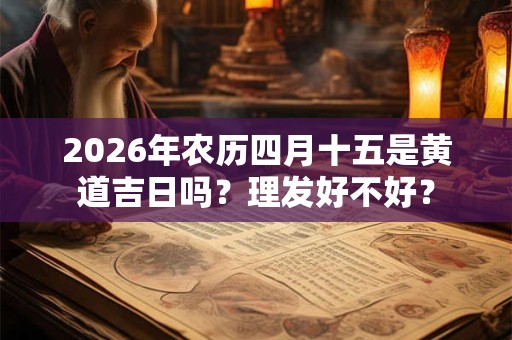 2026年农历四月十五是黄道吉日吗？理发好不好？