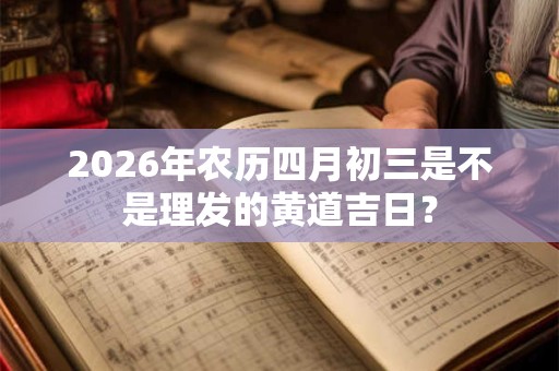 2026年农历四月初三是不是理发的黄道吉日？