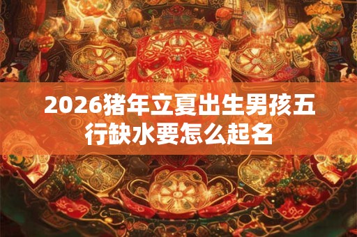 2026猪年立夏出生男孩五行缺水要怎么起名