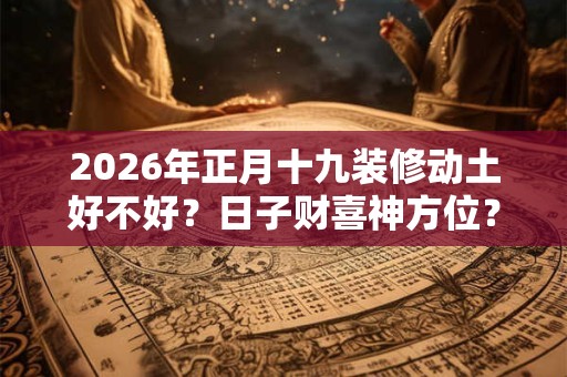 2026年正月十九装修动土好不好?日子财喜神方位? 2026年正月十九装修动土好不好?日子财喜神方位?