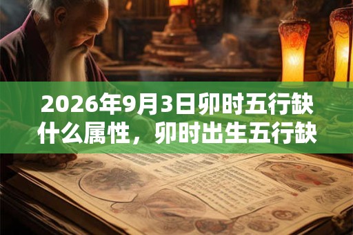 2026年9月3日卯时五行缺什么属性,卯时出生五行缺什么 2026年9月3日卯时五行缺什么属性,卯时出生五行缺什么