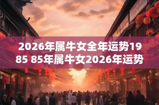 2026年属牛女全年运势1985 85年属牛女2026年运势走向
