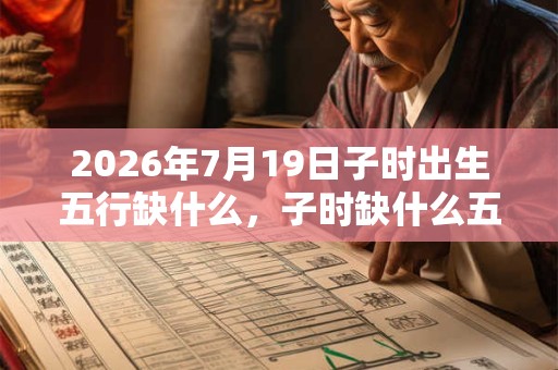2026年7月19日子时出生五行缺什么，子时缺什么五行