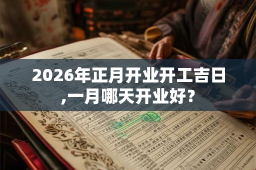 2026年正月开业开工吉日,一月哪天开业好？