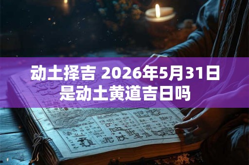动土择吉 2026年5月31日是动土黄道吉日吗